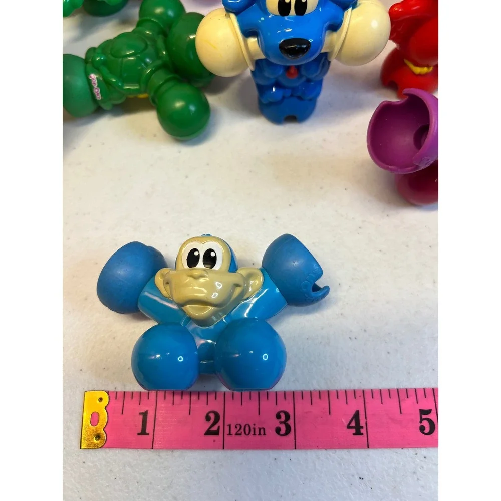 Fisher Price Pop Onz Building Blocks Lot Animals Barn Motorcycle Seesaw 30pc